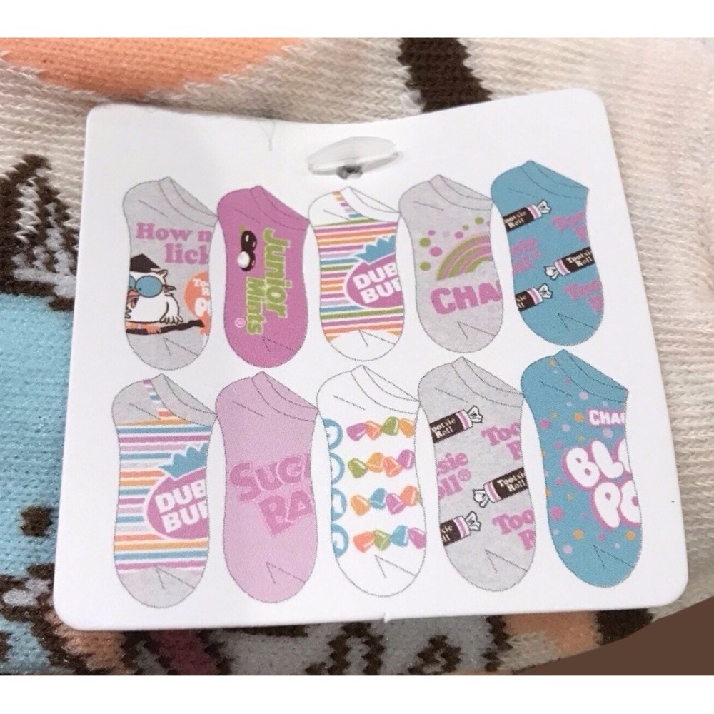 10 Women's Novelty‎ Socks Tootsie Blow Pop Jr Mint Sugar Baby Women Ankle 9-11